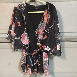 City Chic Flowery Blouse